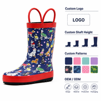 Bottes de pluie en caoutchouc pour enfants, fabrication OEM/ODM professionnelle, vente en gros, chaussures imperméables pour enfants, poignée portable, personnalisation de la marque