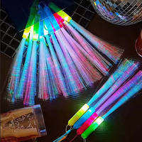 Bâtons de fibre de lueur de LED personnalisés d'usine pour la fête d'anniversaire jouets lumineux LED clignotants pour enfants adultes Fidget Sensory Toy