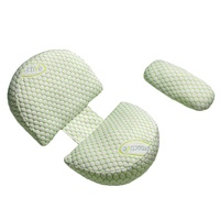 Oreiller de grossesse multifonctionnel portable en coton, forme triangulaire, pour dormir sur le côté, oreiller de grossesse pour le ventre, allaitement