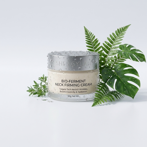 Crème pour le cou fermentée, hydratant botanique actif pour la barrière cutanée, produit de beauté éco-responsable, crème raffermissante bio en pot - Product Image 1
