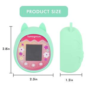 Étui de rangement portable 2 en 1 en EVA vert pour <span class=keywords><strong>Tamagotchi</strong></span> <span class=keywords><strong>Pix</strong></span> Animal de compagnie virtuel Mini étui de voyage rigide - Étui uniquement - Product Image 6