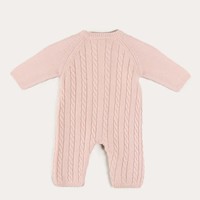 Großhandel Kaschmir Strick-Strampler mit Knopfverschluss für Babys und Kinder, Herbst-Overall