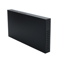 Boîtier de serveur hybride en tôle profilée en aluminium 1U, montage en rack, personnalisé pour PCB, électronique d'alimentation, OEM, IP54