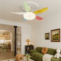 Ventilateur de plafond LED Macaron européen moderne de 39 pouces avec télécommande à 6 vitesses en fer 220V DC Motor Home Use Living Room