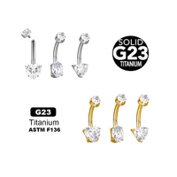 Implant Grade ASTM F136 Titane Nombril Anneaux Haute Qualité G23 Titane Nombril Piercing Mode Corps Bijoux En Gros