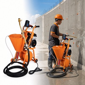 Equipo Portátil de Pulverización de Mortero para Obras de Construcción, Bomba de Tornillo <span class=keywords><strong>con</strong></span> Motor sin Escobillas, Herramienta de Enlucido de Paredes <span class=keywords><strong>con</strong></span> Control Digital - Product Image 2