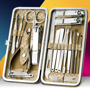 Manicure Pedicure <b>Set</b> Stainless Steel Portable Home Use Adult Unisex <b>Nail</b> Care Tools Kit - Product Image 1