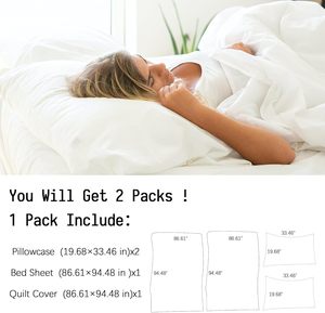 Paquete de 4 sábanas desechables con funda de edredón lisa y funda de almohada esenciales de viaje para hoteles y cruceros - Product Image 3