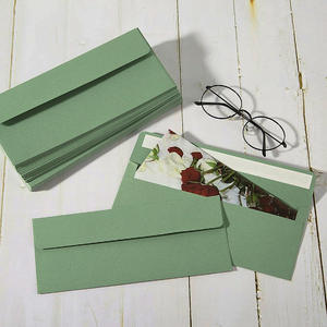 High Quality Custom Instock Greeting Card <strong>Envelope</strong> US Standard Self-adhesive Mailing Green Color Paper <strong>Envelope</strong> - Product Image 2