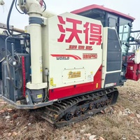 Moissonneuse-batteuse chenillée d'occasion WORLD, 90% neuve, entièrement fonctionnelle avec rapport de test, machine agricole de récolte