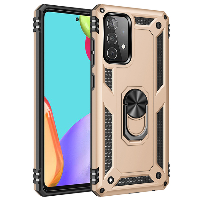 Armor Finger Ring Holder Case for A06/A16/A26/A36/A46/A56/A66 Magnetic Kickstand TPU+PC Shockproof Mobile Phone Case