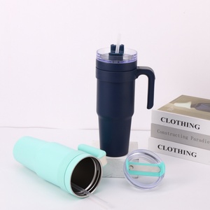 HOT Sell BPA Free 40 Oz Double Wall Coffee Mug Insulated Tumblers with Lid Straw Stainless Steel Luxury USA 40OZ <b>Thermos</b> Tumbler - Product Image 6