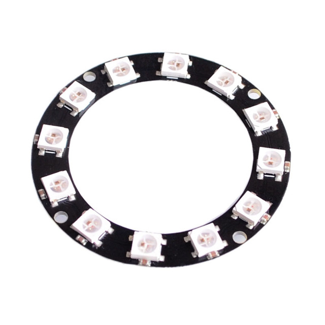 RGB LED Ring 12 Bits LEDs WS2812 5050 RGB LED Ring Lamp Light with Integrated Drivers Intelligent Development Board Big Ring