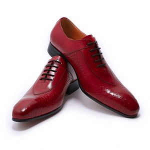 Chaussures habillées Oxford formelles pour hommes avec imprimé peau de serpent, à lacets et bout pointu, idéales pour le bureau, les mariages et les soirées - Product Image 6