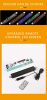 Mini Cartel Digital LED Inteligente Programable por Aplicación, Luz de Pantalla para Automóvil de 5V con Marco Negro para Uso en Interiores/Exteriores