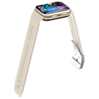 Reloj Inteligente Cuadrado de Silicona con Monitor de Presión Arterial, Bomba de Aire, Control por Aplicación y Funciones de Salud con IA para el Cuidado de Personas Mayores
