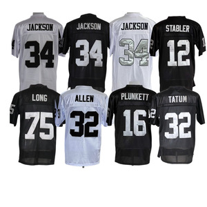 Nuevas Camisetas de Fútbol Americano Cosidas 2026, 34 Bo Jackson, 75 <span class=keywords><strong>Howie</strong></span> Long, 12 Stabler, 25 Biletnikoff, 16 Plunkett - Product Image 2