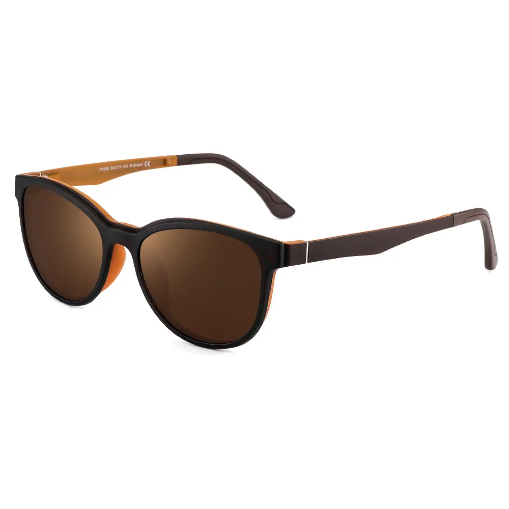 Custom Design Fashion Square Ultem Magnetic Clip-on Sunglasses Retro