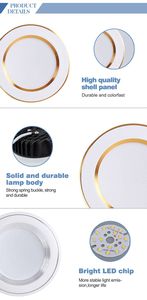<span class=keywords><strong>Downlight</strong></span> LED integrado redondo ultradelgado de aluminio 3W <span class=keywords><strong>5W</strong></span> 7W 9W 12W 15W decoración moderna de estilo europeo - Product Image 5