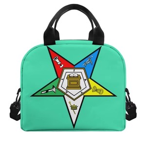 Bolsa de almuerzo OES Order of the Eastern Star para mujer, bolsa de comida portátil con impresión a pedido, bolsa de Picnic aislada compacta para mujer - Product Image 1