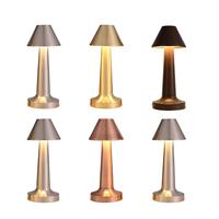 Lampe de chevet LED créative en métal, design champignon, moderne et romantique, portable, sans fil, à commande tactile, pour décoration de chambre et café