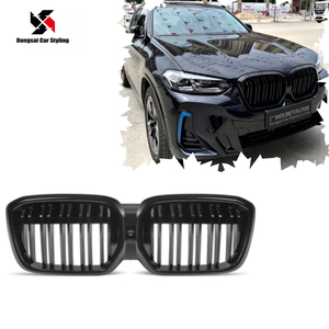 Calandre avant double lamelles en plastique ABS noir brillant, compatible avec BMW iX3 G08i 2020-2023, remplacement pour calandre <span class=keywords><strong>de</strong></span> voiture. - Product Image 2