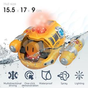 Bateau télécommandé 2,4 GHz pour enfants - Fonction de pulvérisation étanche, contrôlé par application, 6 canaux, utilisation intérieure/extérieure, piles incluses - Product Image 2