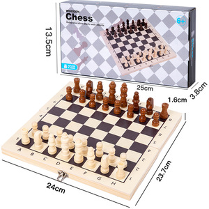 Exquisito juego de ajedrez de madera moderno personalizado, tablero plegable de Ajedrez de madera con piezas, juego de ajedrez para EvelIntelligence - Product Image 6