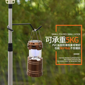 ตะขอแขวนไฟแคมป์ปิ้งอเนกประสงค์ สแตนเลส 67 กรัม สีส้ม ตะขอแขวนเต็นท์แบบพับได้ ตะขอแขวนเสาแบบพกพาสำหรับใช้งานกลางแจ้ง - Product Image 5