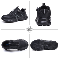 Sepatu Keselamatan Kerja Unisex untuk Hiking, Bernapas, Ringan, Anti Selip, Sol MD, Model Putar, Sneakers Kerja