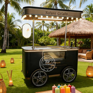 Chariot à glace mobile personnalisé, vitrine à gelato, congélateur multifonctionnel, camion de nourriture d'extérieur <span class=keywords><strong>pour</strong></span> en-cas, tôle galvanisée - Product Image 3