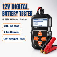 Testeur de batterie 6V 12V pour voiture, camion, marine, batteries au plomb-acide AGM GEL EFB Lithium avec écran LCD