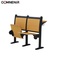 Mobilier scolaire moderne Bureau et chaise pliés pour étudiants avec accoudoir en métal pour salle de classe et de conférence
