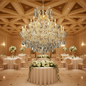 Lámpara de Araña de Cristal de Lujo Personalizada para Salón de Banquetes Europeo, Lámpara de Araña Grande de Cristal K9 María <span class=keywords><strong>Teresa</strong></span> de Alta Calidad para Salón de Baile - Product Image 3
