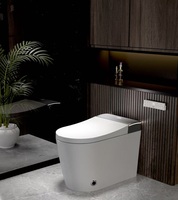 Toilette intelligente moderne de luxe monobloc en céramique avec chasse d'eau automatique et télécommande Bidet électrique WC Sanitaire monté au sol