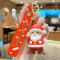 Porte-clés de style Noël dessin animé, Décoration de sac à dos de Noël, Père Noël, Décoration d'arbre de Noël