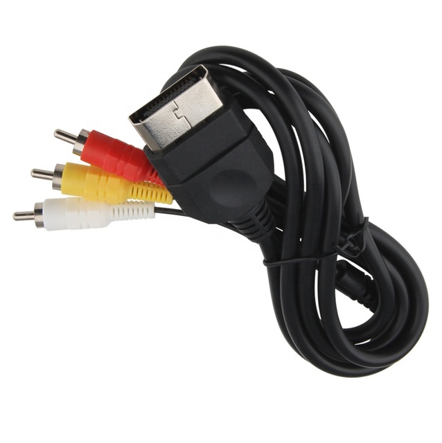 1.8M 3 RCA Composite Cable Audio Video AV Cable Cord Line Replacement for Xbox Original Classic Console