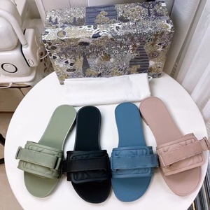 Women's Summer Casual <b>Flat</b>-Bottomed <b>Sandals</b> Designer Luxurious Fashionable Brand Slides Slippers PU Upper - Product Image 6