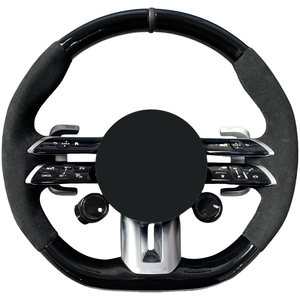 Volant de voiture rond en bois de pêche de haute qualité pour AMG GLB 35 45 GLE W204 C63 W212 W218 W207 W172 W223 - Product Image 1