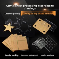 Plaque en acrylique/PS transparente, découpe personnalisée au laser et usinage CNC, vente en gros, épaisseur 0,5-300 mm, Gaoliangguang GLG-PMMA-01