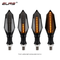 Ers universel moto DRL led moteur clignotant lampe séquentiel flux Flash voyants lampe ampoule bicolore
