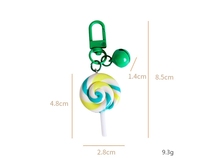 Bonbons alimentaires porte-clés belle arc-en-ciel sucette porte-clés polymère argile ornements sac pendentif résine porte-clés acrylique sucette porte-clés