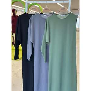 Vestido Largo de Una Manga Aethra, Cuello Redondo, Tejido Holgado y Transpirable, Vestido Casual Diario con Cintura Natural - Product Image 2