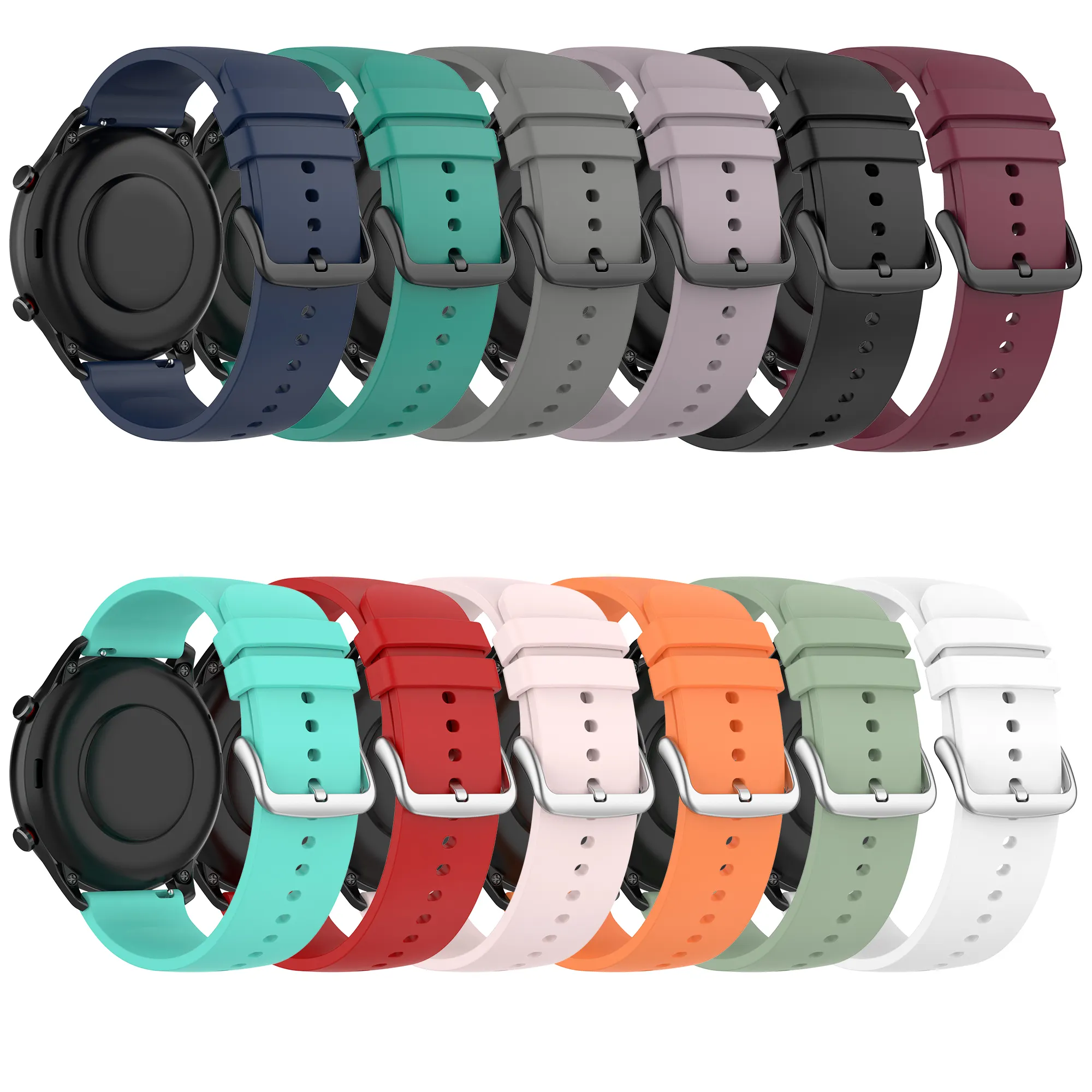22mm Sports Silicone bands for Huami Amazfit PACE Stratos 3 2/2S GTR 47mm Smart Watch Replacement Smart band