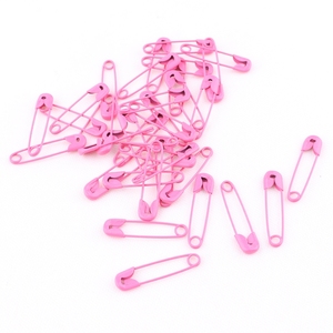 Petit pendentif métallique de couleur rose, <span class=keywords><strong>épingle</strong></span>s de sécurité, vente en gros, 50 pièces, 22mm, rose - Product Image 5