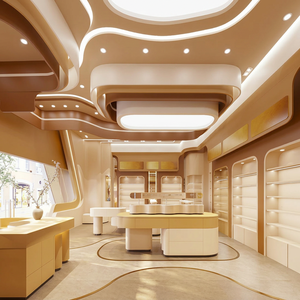 Bespoke Luxury Cosmetic Shop Interior Fit-out LED Illuminated Makeup Retail Showcase Design-to-Production Solution - Product Image 1