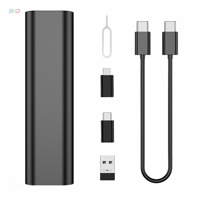 60W Type C Adapter Cable Kit Multi-Adapter Electronic Product Storage Box with USB Micro Adapter Eject Pin Case Type