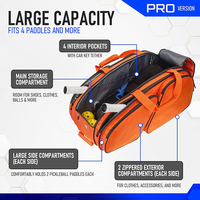 Sac de pickleball conçu pour les raquettes et les accessoires, idéal pour les joueurs amateurs, style décontracté, confortable à porter pour les sports quotidiens