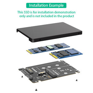 2 في 1 الجمع بين .2 NGFF B مفتاح mSATA SSD إلى صولجان mSATA <span class=keywords><strong>3</strong></span> محول مع حاوية بلاستيكية - Product Image 5