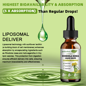 プライベートラベル ロディオラ・ロゼア液滴 - エネルギー、精神的明晰さ、感情的バランスのための自然な健康補助食品 - Product Image 4